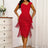AOMEIDRESS Fringe Dresses for Women Deep V Neck Sexy Party Dress Red / S