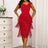 AOMEIDRESS Fringe Dresses for Women Deep V Neck Sexy Party Dress Red / S