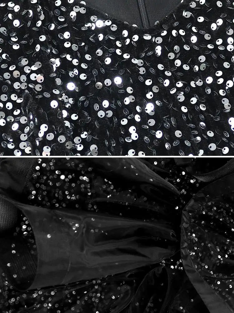 Shining glittering sequin, sexy party night dress holiday party dress