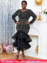 Long Sleeve Church Dresses for Women sequin party dresses