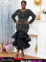 Long Sleeve Church Dresses for Women sequin party dresses