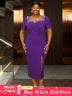 Perfect 30th birthday dress or Mothers Day outfit this purple beaded bodycon is a must-have for stylish going out outfits all year round








