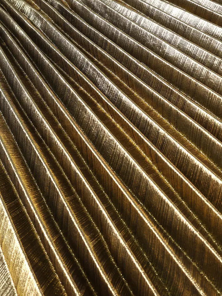 AOMEIDRESS Gold One Shoulder A Line Pleated Dress Ruffle Party Gowns