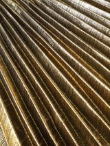 AOMEIDRESS Gold One Shoulder A Line Pleated Dress Ruffle Party Gowns