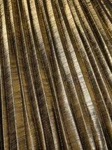 AOMEIDRESS Gold Pleated One Shoulder Party Dress with Ruffled Flower