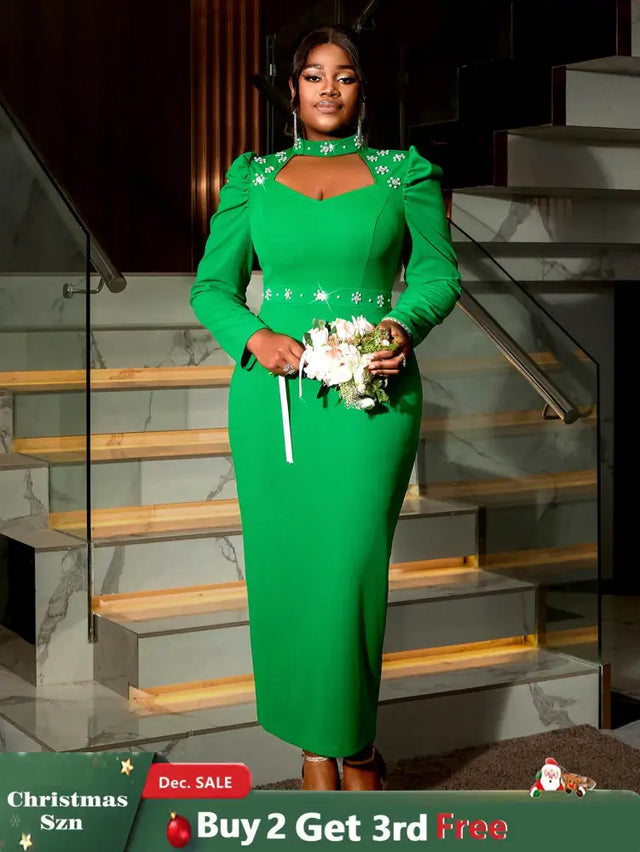 Turtleneck Ankle-Length dress