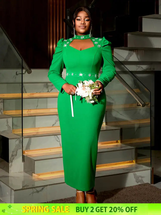 Turtleneck Ankle-Length dress