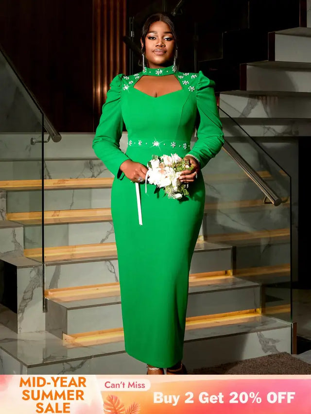 Turtleneck Ankle-Length dress