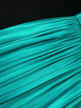 AOMEIDRESS Green Plus Size Dresses for Curvy Women Half Puff Sleeves A Line Outfits