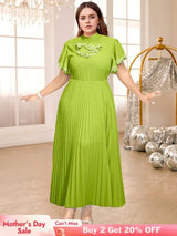 half high collar a line dresses for women