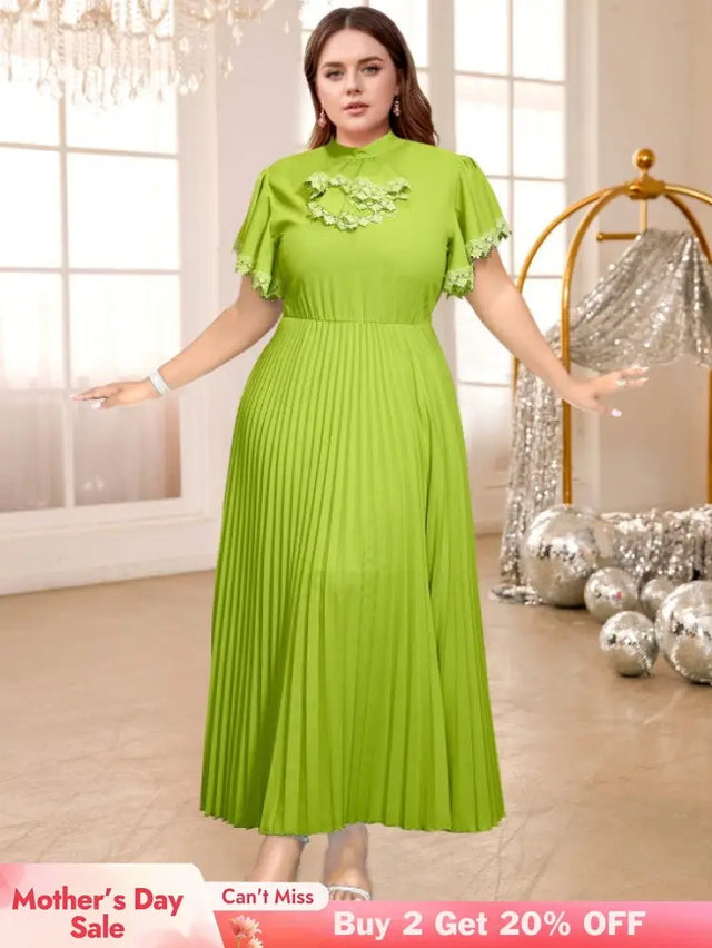 half high collar a line dresses for women