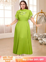 half high collar a line dresses for women