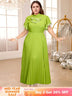 half high collar a line dresses for women