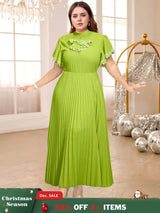 half high collar a line dresses for women