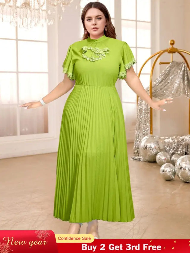 half high collar a line dresses for women