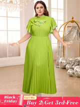 half high collar a line dresses for women