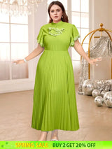 half high collar a line dresses for women