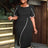 AOMEIDRESS Holiday Party Dress with Tassel Beads Blue Evening Gown Midi Wedding Guest Dresses Black / S