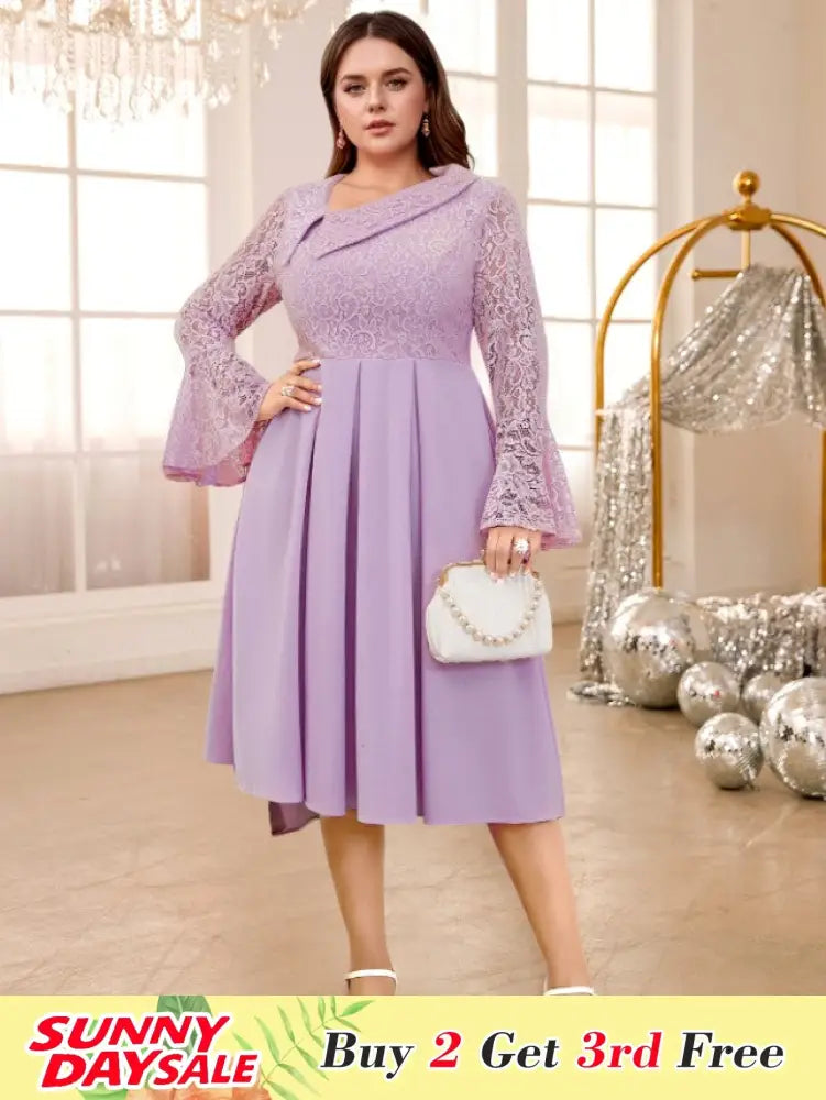 asymmetrical neck midi dresses for women