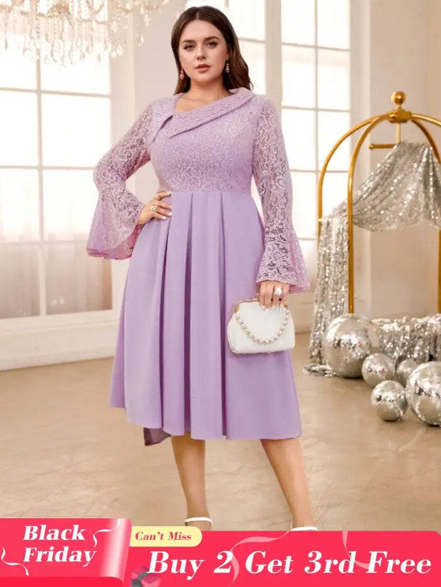 asymmetrical neck midi dresses for women