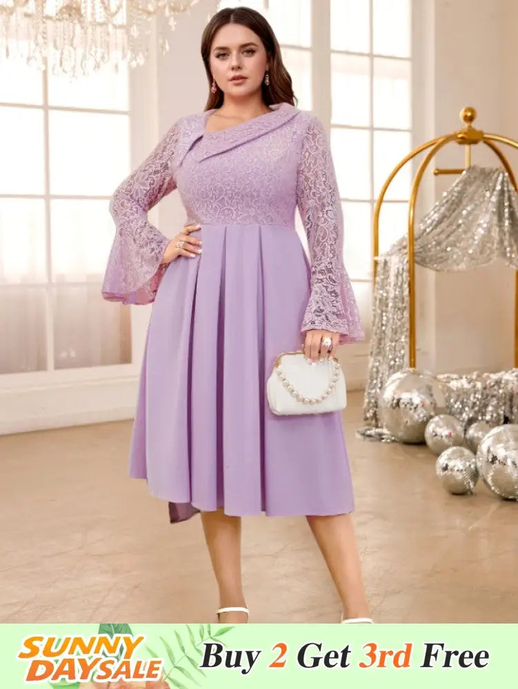 asymmetrical neck midi dresses for women