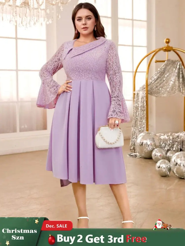 asymmetrical neck midi dresses for women