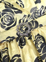 AOMEIDRESS Jacquard A Line Mini Dresses Puff Sleeves Turn Down Collar