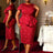 AOMEIDRESS Jacquard Bodycon Dress Round Neck Elegant Party Style

