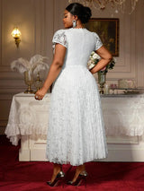 AOMEIDRESS Lace A Line Pleated Dresses 2025 Woman Party Graduation