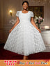 AOMEIDRESS Lace A Line Pleated Dresses 2025 Woman Party Graduation White / S