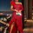 AOMEIDress Lace Formal Wedding Guest Dress One Shoulder Wine / S