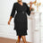 AOMEIDRESS Lake Green A Line Cake Dress Pearl Chiffon V Neck Pleated Black / S