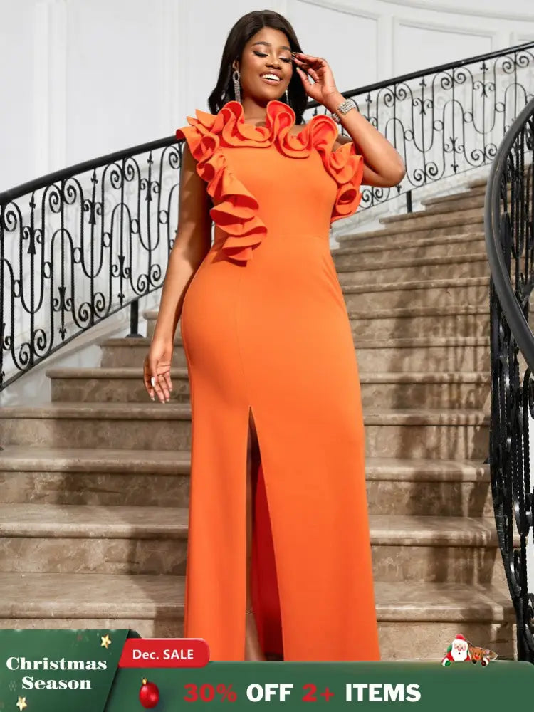 One Shoulder Maxi Party Dresses for Ladies