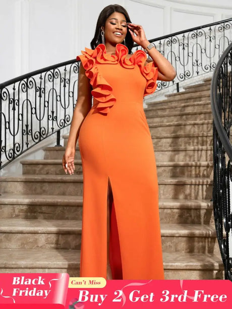 One Shoulder Maxi Party Dresses for Ladies