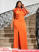 One Shoulder Maxi Party Dresses for Ladies