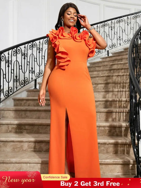 One Shoulder Maxi Party Dresses for Ladies