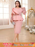 o neck long sleeve dress for women
