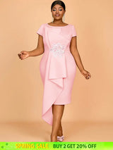 AOMEIDRESS Luxury Dress 2025 Elegant Dress Women Luxury Wedding Guest Pink / S