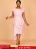 AOMEIDRESS Luxury Dress 2025 Elegant Dress Women Luxury Wedding Guest Pink / S