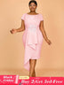 AOMEIDRESS Luxury Dress 2025 Elegant Dress Women Luxury Wedding Guest Pink / S