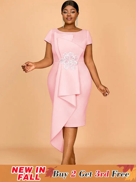 AOMEIDRESS Luxury Dress 2025 Elegant Dress Women Luxury Wedding Guest Pink / S
