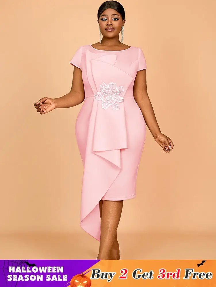 AOMEIDRESS Luxury Dress 2025 Elegant Dress Women Luxury Wedding Guest Pink / S