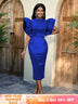 AOMEIDRESS Luxury Evening Dress 2025 Formal Party Gowns Package Hip Blue / S