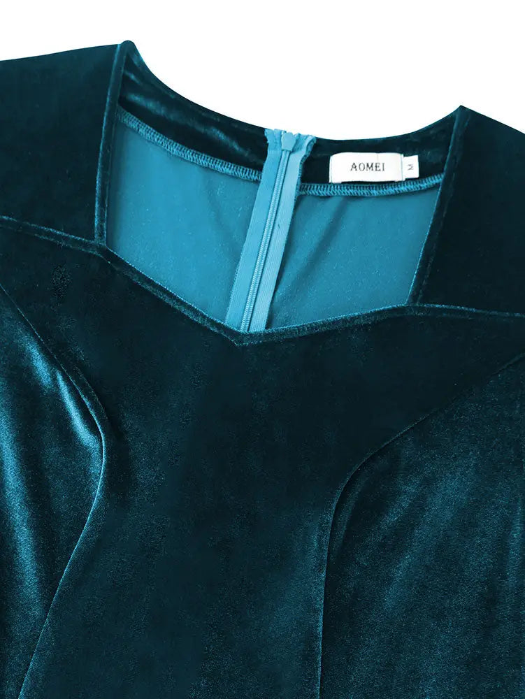 AOMEIDRESS Luxury Mermaid Floor Length Beading Dress for Wedding Party