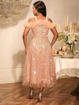 AOMEIDRESS Luxury Occasion Dresses A Line for Women Off The Shoulder