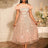 AOMEIDRESS Luxury Occasion Dresses A Line for Women Off The Shoulder Pink / S