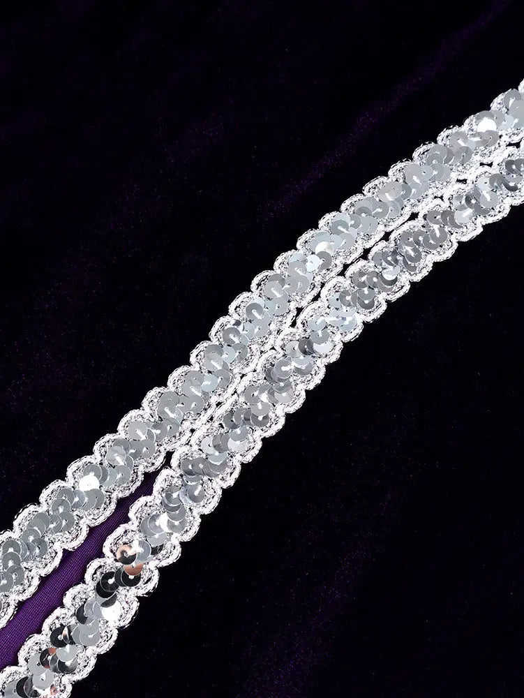 AOMEIDRESS Luxury Velvet Purple Dress Sequin Side Slit Evening Party