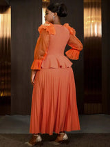 AOMEIDRESS Maternity Wedding Outfit Feminine Pleated Dress