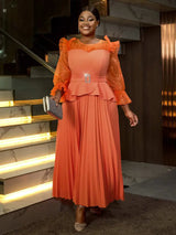 AOMEIDRESS Maternity Wedding Outfit Feminine Pleated Dress