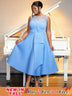 mesh patchwork see though dresses for women